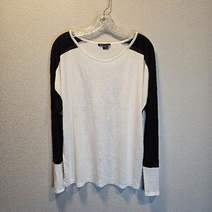 Vince Colorblock Long Sleeve Top Women Size Large